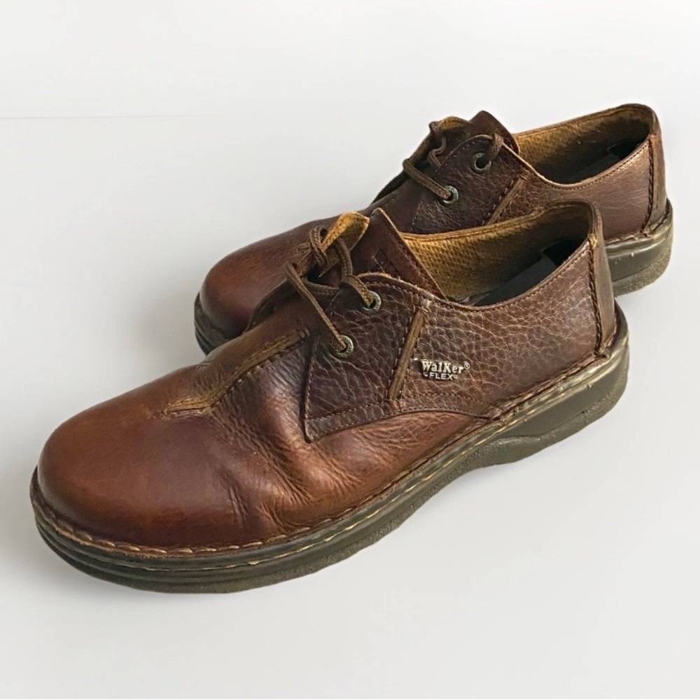 Walker Flex Brown Derby Style Men’s‎ Leather Shoes Made In Portugal Size 9